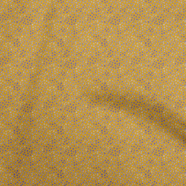 oneOone Polyester Lycra Dark Mustard Fabric Dot Craft Projects Decor Fabric Printed By The Yard 56 Inch Wide