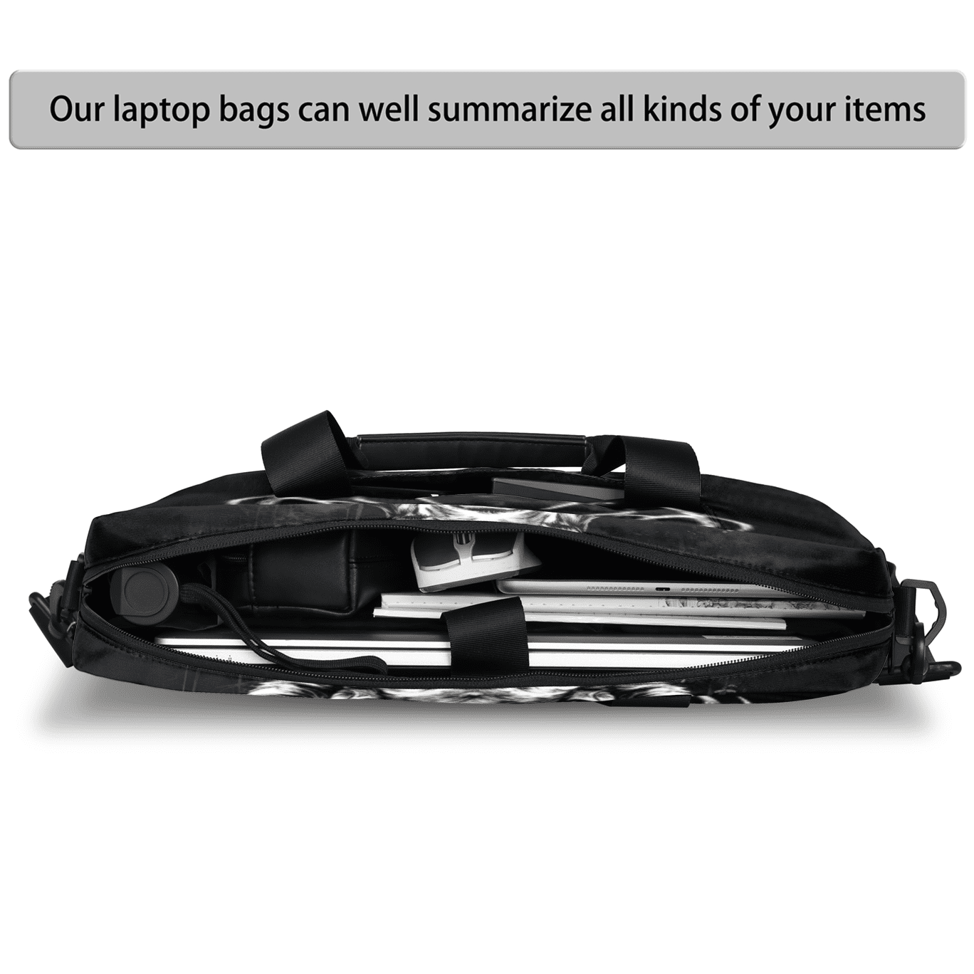 Herdesigns Cool Laptop Bag for Women Men, Computer Case Briefcase Messenger Bags, 15-15.6 inch Laptop Sleeve Shoulder Bag