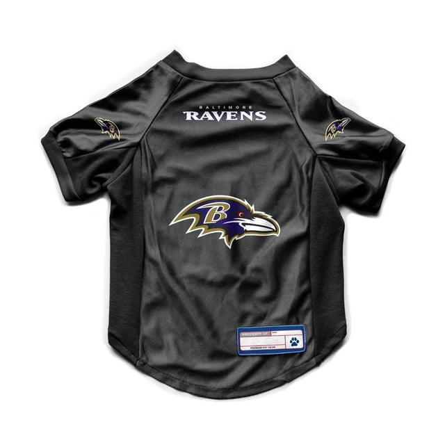 Littlearth NFL Baltimore Ravens Stretch Pet Jersey, Team Color, X-Small