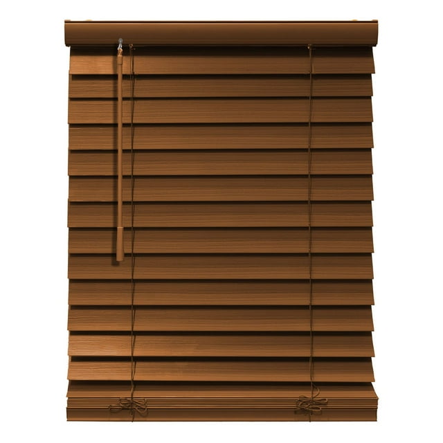Richcraft Collections 2-Inch Faux Wood Blind, Walnut, 39.5-Inch Width x 48-Inch Length