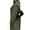 Army Green, variant on Womens Fuzzy Fleece Lapel Open Front Long Cardigan Coat Faux Fur Warm Winter Outwear Jackets Color M