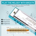 thumbnail image 4 of Tecla en C diatónica Harmonica East Top de 10 orificios para principiantes con funda, 4 of 7