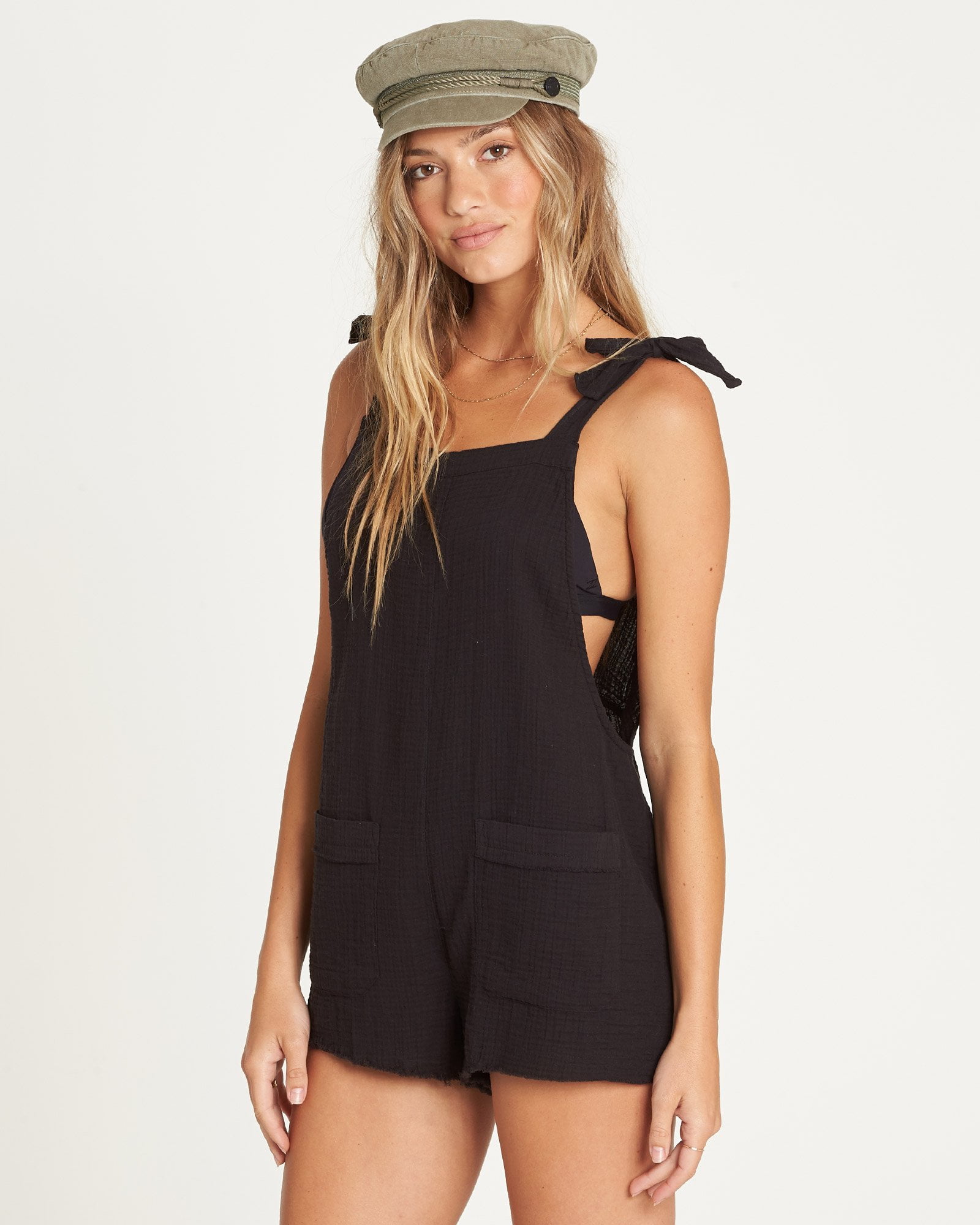 Wmns Billabong (Black) Girl On The Run Romper LARGE