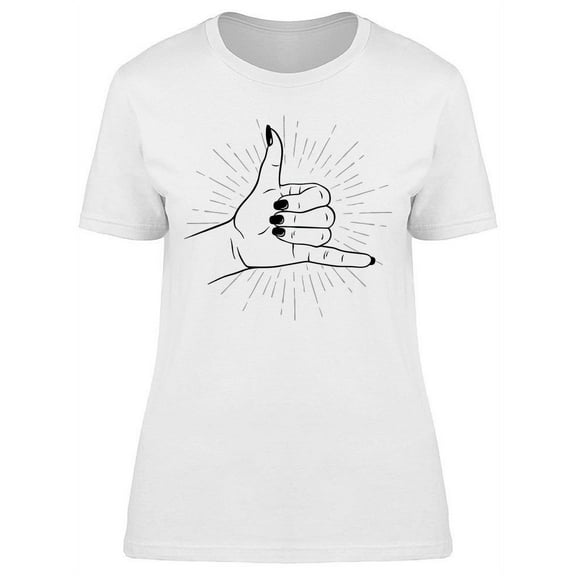 Hand In Shaka Gesture T-Shirt Women -Image by Shutterstock, Female Medium