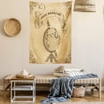 thumbnail image 2 of Apartment Decor Wall Hanging Tapestry, Retro Globe Earth World with "Great Adventure" Quote Boho Style Kitsch Graphic, Bedroom Living Room Dorm Accessories, 40 X 60 Inches, by Ambesonne, 2 of 5