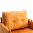 thumbnail image 5 of Velvet Accent Chair, Chaise Lounge Chair with Metal Legs, Upholstered Single Sofa Chair with Tufted Back, Comfy Reading Chair Arm Chair Sofa for Living Room Bedroom Reading Room Office, Orange, 5 of 7