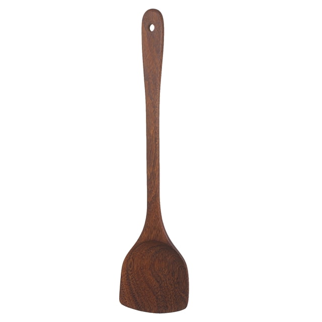 TFixol Wenge Turner Spatula Nonstick Heat Resistant Natural Wooden Cooking Utensil Kitchen Spatula Work with Wok Pan Non-stick Cookware for Stir Frying Long-handled Cooking Tool