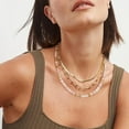 thumbnail image 5 of Boho Beaded Choker Necklace for Women, Gemstone Choker Natural Stone Freshwater Pearl Surfer Necklaces 14K Gold Plated Summer Beach Handmade Jewelry, 5 of 13