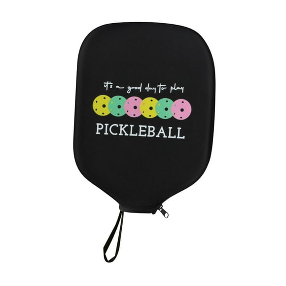 Siruishop Étui de Protection pour Palette de Pickleball, Accessoires Antipoussière, Manchon en Néoprène Antichoc, Fermeture Éclair, Protection de Raquette, Housse de Tête de Pickleball, Noir