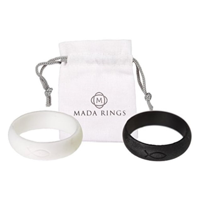 mada rings silicone wedding rings, fish symbol showing your christian