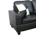 thumbnail image 4 of Hommoo Faux Leather L-Shaped Sectional Sofa, Modern 4-Seat Couches and Sofas Set, Living Room Furniture Sets for Home& Office, Black (No Ottomans), 4 of 7