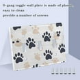 thumbnail image 3 of Yayeee Toggle Light Switch Wall Plate 3-Gang 6.37"x4.48" Decorative Outlet Cover, Black Cat Paw, 3 of 7