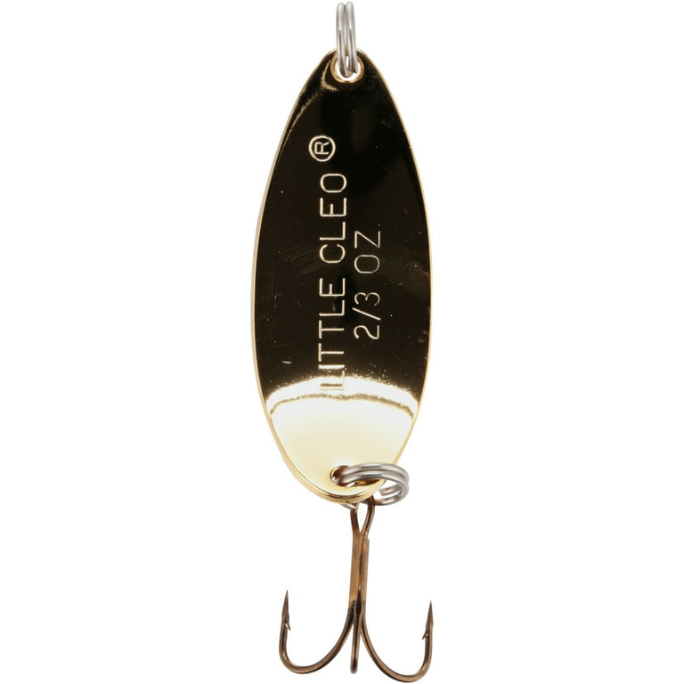 Acme Tackle Little Cleo Fishing Spoon Gold Neon Red 2/3 oz. 