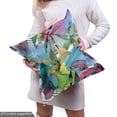 thumbnail image 5 of Ambesonne Leaf Print Fabric by the Yard Upholstery, Colorful Leaves Modern, 5 Yards, Green Blue and Pink, 5 of 5