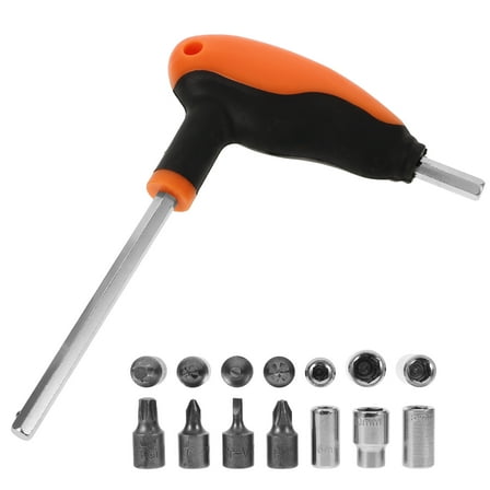 1 Set T Handle Socket Tool Long Reach Wrench with Adapter