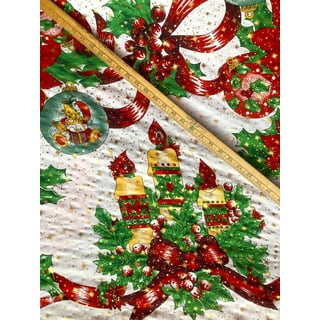 Christmas Fabric, Leopard Print, Santa Fabric, Christmas Tree Fabric,  Quilting