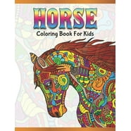 Horses Adult Coloring Book: Unique & Realistic Horse Coloring Pages ...