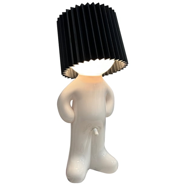 Lámpara Mesita Noche Divertida Hombre Tímido Enchufe Decorativo para Del