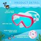thumbnail image 4 of Kids Swim Mask 180° Snorkel Diving Mask, Anti-Fog Child Swim Goggles with Nose Cover No-Leak Swimming Goggles Anti-Shattered Lens for Youth 4-15, 4 of 5