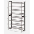 thumbnail image 5 of 8-Tier Shoe Rack Shoe Organizer Metal Shoe Storage for Garage Entryway Set of 2 4-Tier Stackable Shoe Shelf with Adjustable Flat or Angled Shelves Holds 32-40 Pairs Bronze, 5 of 11