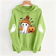 thumbnail image 4 of Women's Halloween Pullover Hoodies Oversized Funny Cute Print Sweatshirt with Pocket Lightweight Casual Long Sleeve Tops, 4 of 7