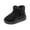 Black, variant on Comfy Girls' Snow Boots Fleece Lined Slip-On Boots Soft Sole Thicken Flatform Comfortable Footwear Indoor Outdoor Winter Fashion Foorwear