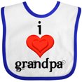 thumbnail image 3 of Inktastic I Love Grandpa Boys or Girls Baby Bib, 3 of 4