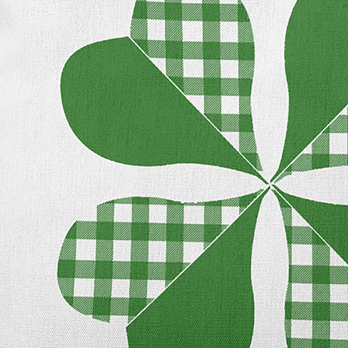 26" x 26" Simply Daisy Checkered Clover Polyester Accent Pillow, Leaf Green Qty 1