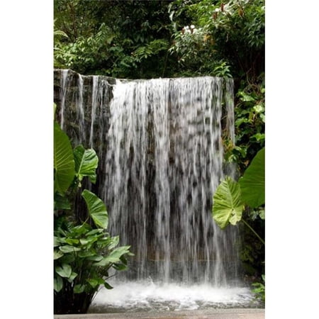 Singapore National Orchid Garden Waterfall Poster Print by Cindy Miller Hopkins - 23 x 34 in.