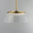 thumbnail image 4 of E22088-144SBR ET2 Lighting Jensen - 28W 1 LED Pendant-7.5 Inch Tall and 18 Inch Wide-Satin Brass Finish-Clear Ribbed Glass Color, 4 of 5