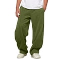 thumbnail image 2 of LangJing Boys Wide Leg Baggy Sweatpants Fall Winter Clothes Kids Elastic Waist Athletic Joggers Fleece Sweat Pants, 5-14Years, 2 of 7