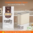 thumbnail image 3 of Rice Dispenser 25 Lbs 2Pcs, Rice Storage Container Moisture Proof, Cereal Dispenser for Pantry, BPA-Free, 3 of 7