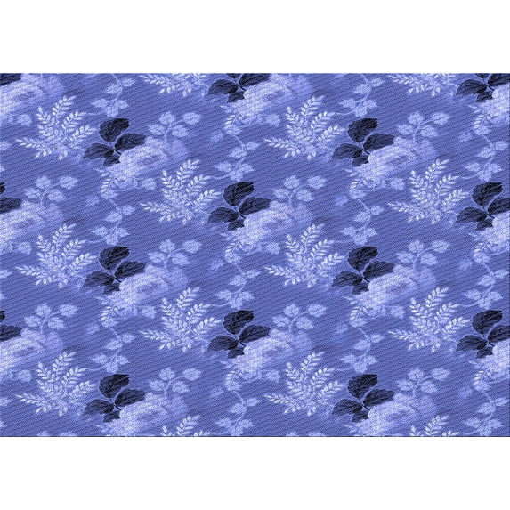 Ahgly Company Indoor Rectangle Patterned Sky Blue Dress Blue Area Rugs, 7' x 10'