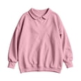 thumbnail image 6 of Lcziwo Women Oversized Sweatshirt Cuffed Long Sleeve Peter Pan Collar Pullover Casual Loose Fall Winter Outfits Pink,M, 6 of 7
