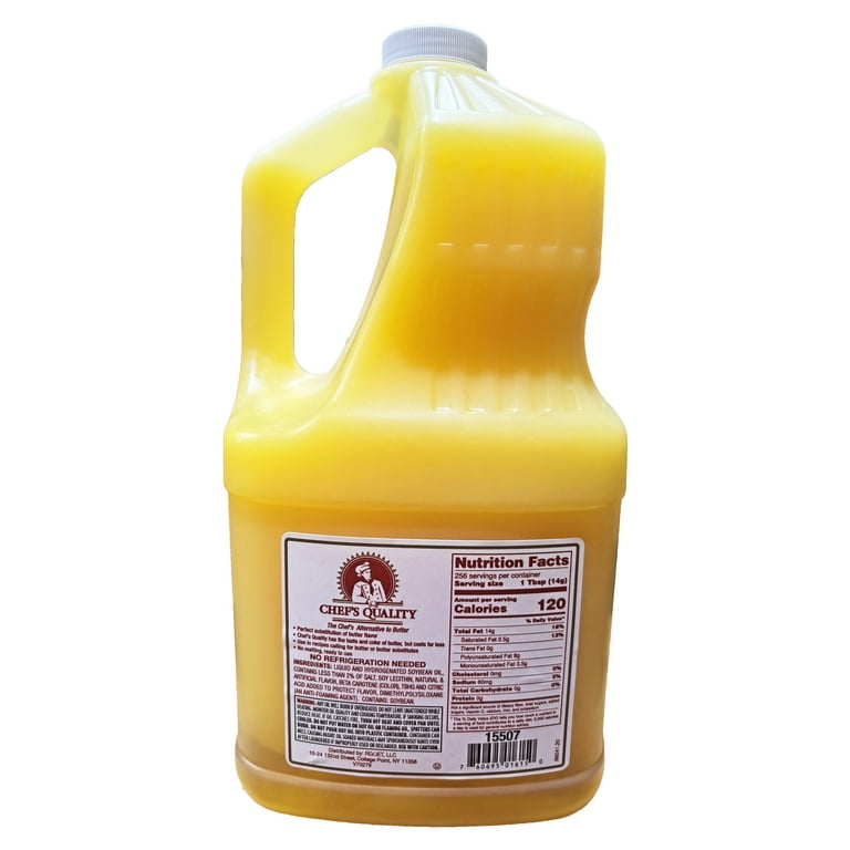 Chef's Quality Liquid Butter Alternative | Grilling Sauteing Pan Frying |  Buttery Taste | Kosher | 1 Gallon