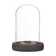 thumbnail image 1 of Cúpula de Vidrio Cloche Uxcell, Caja de Exhibición de Vidrio de 3.9"x2.4" con Base de Madera para DIY Bolas de Nieve/Pequeñas Plantas/Flores/Velas/Modelos/Souvenirs, Centro de Mesa de Mesa [Oscuro], 1 of 7