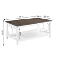 thumbnail image 4 of Convenience Concepts Omega Table Basse en Blanc et Fini Bois Brun Bois Flotté, 4 of 5