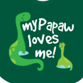 thumbnail image 4 of Inktastic My Papaw Grandpa Loves Me Dinosaur Boys Baby Bib, 4 of 4