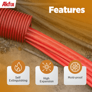 Akfix 840 Fire Block Insulating Straw Foam Sealant 12 oz-2 Pack