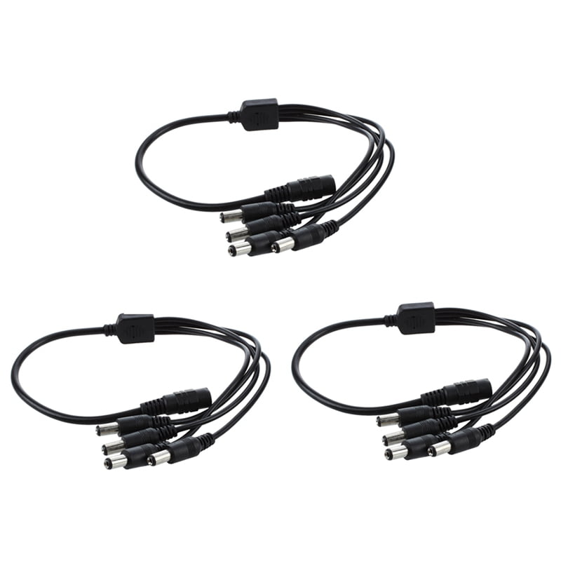 3X 1 To 4 DC Power 4 Port Splitter Adapter Adaptor Cable CCTV Camera 3x-1-to-4-dc-power-4-port-splitter-adapter-adaptor-cable-cctv-camera
