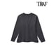 thumbnail image 4 of TRAF-suéter tipo cárdigan de punto ajustado con gancho frontal para mujer, cuello en V, mangas largas, dobladillo dividido lateral, ropa de abrigo femenina, Tops elegantes, moda, 4 of 5