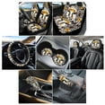 thumbnail image 2 of Renewold American Tribal Highland Cow Sunflower Car Seat Cover Full Set Pack of 11, with Steering Wheel Cover Car Coasters Shift Knob Handbrake Protector Coasters Headrest Auto Interior Accessories, 2 of 7