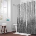 thumbnail image 5 of Gray Forest Plant Fabric Shower Curtain Tree Illustration Washable Shower Curtains for Bathroom, Waterproof Bath Curtain with Hooks Home Decor 36x72in, 5 of 8