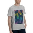 thumbnail image 2 of Bingfone Abstract Bright Pineapple Fruit Retro Men'S Loose Fit Short-Sleeve Pocket T-Shirt, 2 of 7