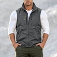 thumbnail image 2 of Mens Vests Lightweight Breathable Utility Zip Up Vest with Multi Pockets Casual Outerwear Windproof Softshell Sleeveless Jacket, 2 of 8