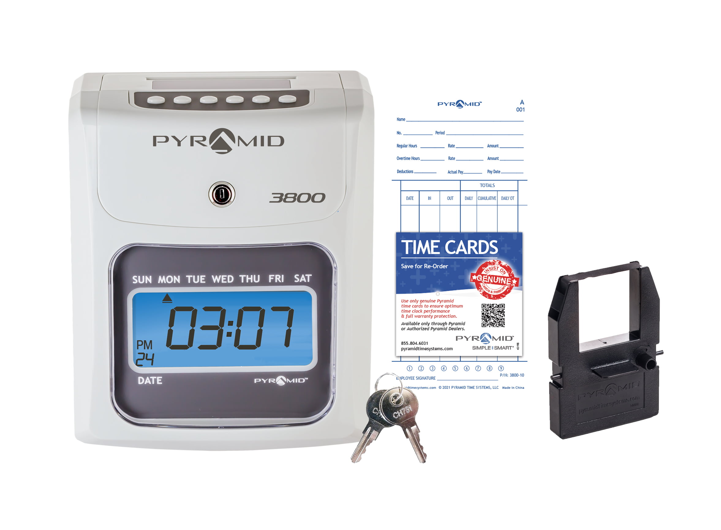 S372 Employee Attendance Punch Time Clock Payroll Recorder LCD Display for sale online 
