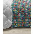 thumbnail image 3 of Floral Down Alternative Comforter, Vibrant Spring Theme of Happy Hearts Blossoms and Leaves Seasonal Outdoor Print, Microfiber Quilt for All Season, 5 Sizes, Multicolor, by Ambesonne, 3 of 3