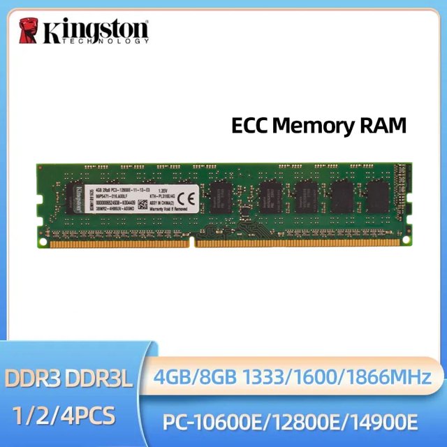 ECC Memory RAM DDR3 DDR3L 8GB 4GB 1333MHz 1600MHz 1866MHz 240pin PC3-12800 ECC Unbuffered DIMM for Workstation 4GB DDR3L 1600MHz x4