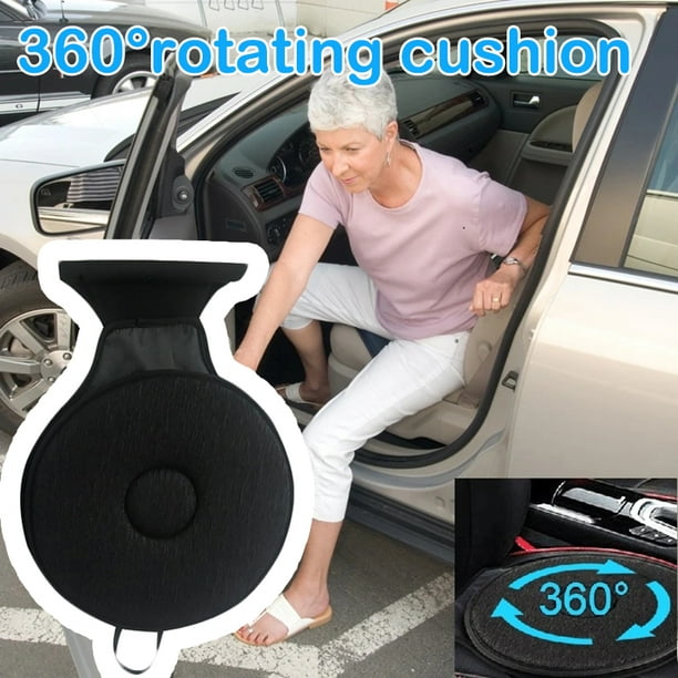 Coussin de siège pivotant pour voiture pour personnes âgées, 360