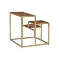 thumbnail image 6 of Powell Camrose Modern 3-Tier Plant Stand, Gold/Natural, 6 of 8